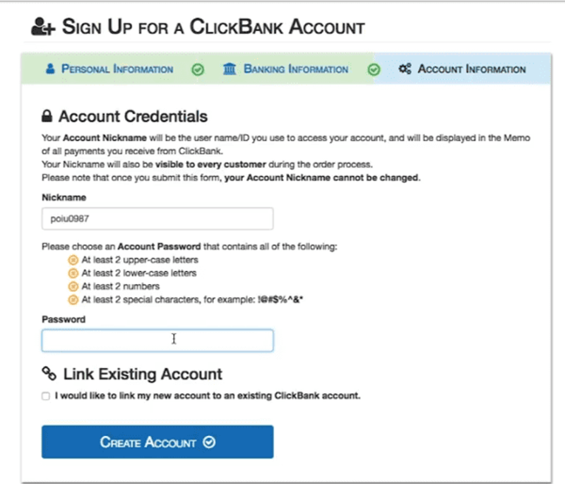 clickbank - account nickname