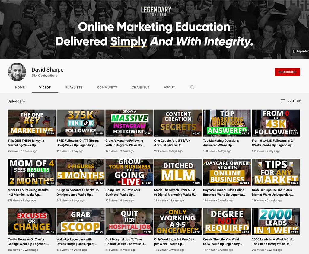 Legendary Marketer Review - Dave Sharpe's YouTube Channel - Smart Passive Income Success - Smart Passive Income Success