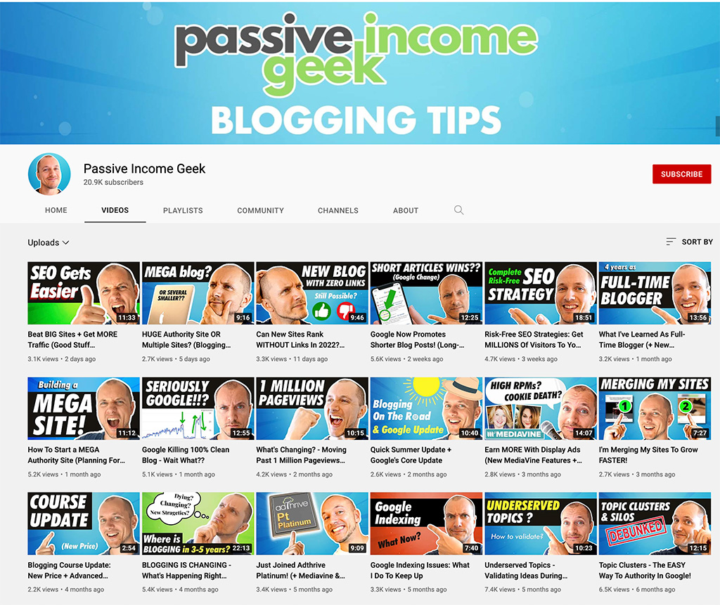 Passive Income Geek Review - YouTube channel