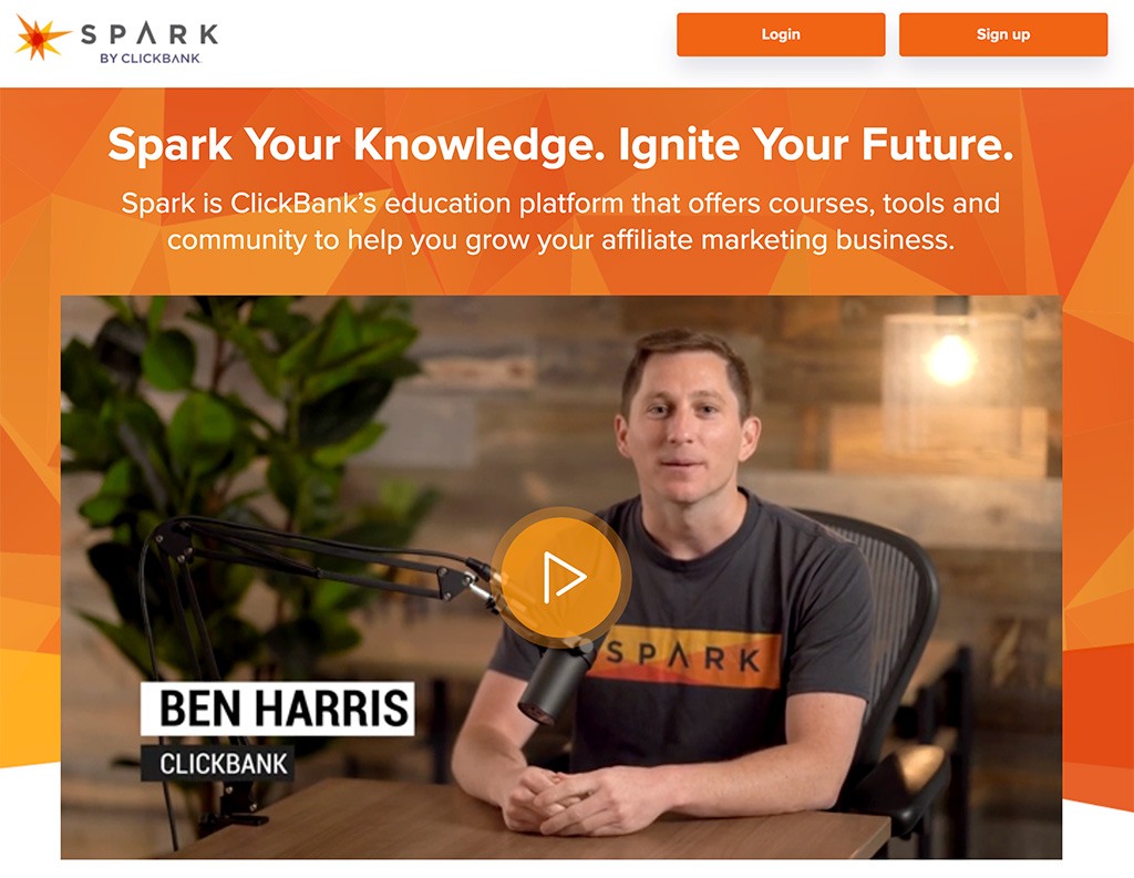 Spark by ClickBank Review - Landing Page