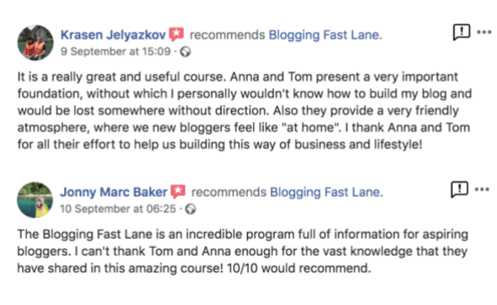 Blogging Fast Lane Online Review