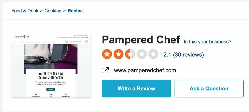 pampered-chef-sitejabber-ranking