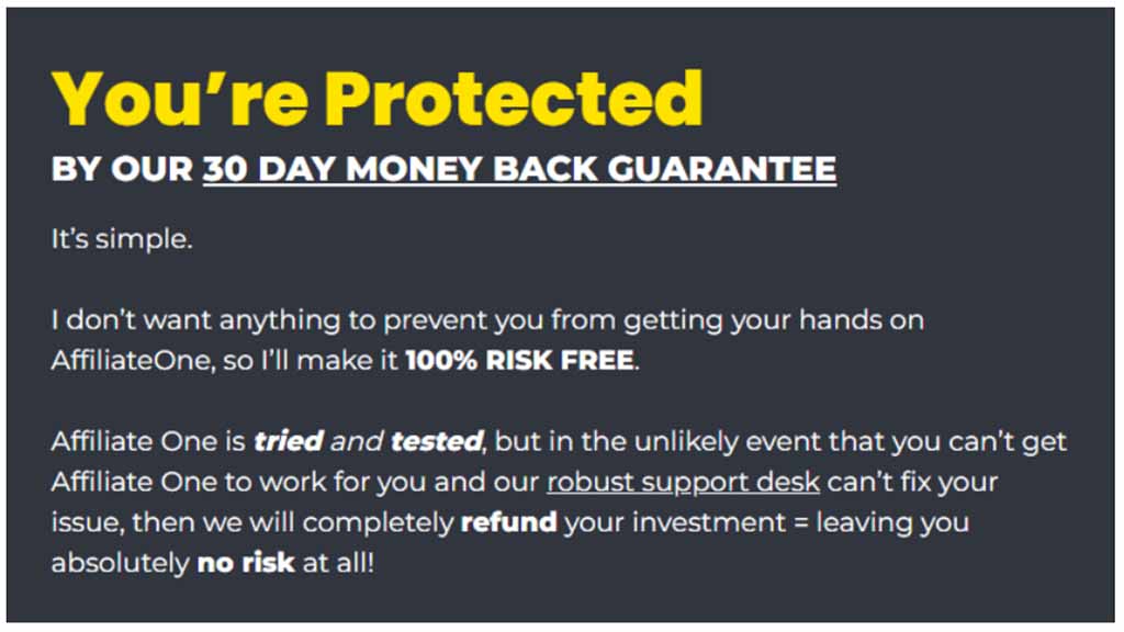 affiliate-one-money-back-guarantee